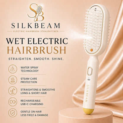 SilkBeam - Electric Hairbrush Straightener